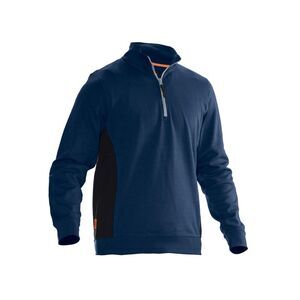 Jobman Mens Half Zip Sweatshirt / Navy/Black
